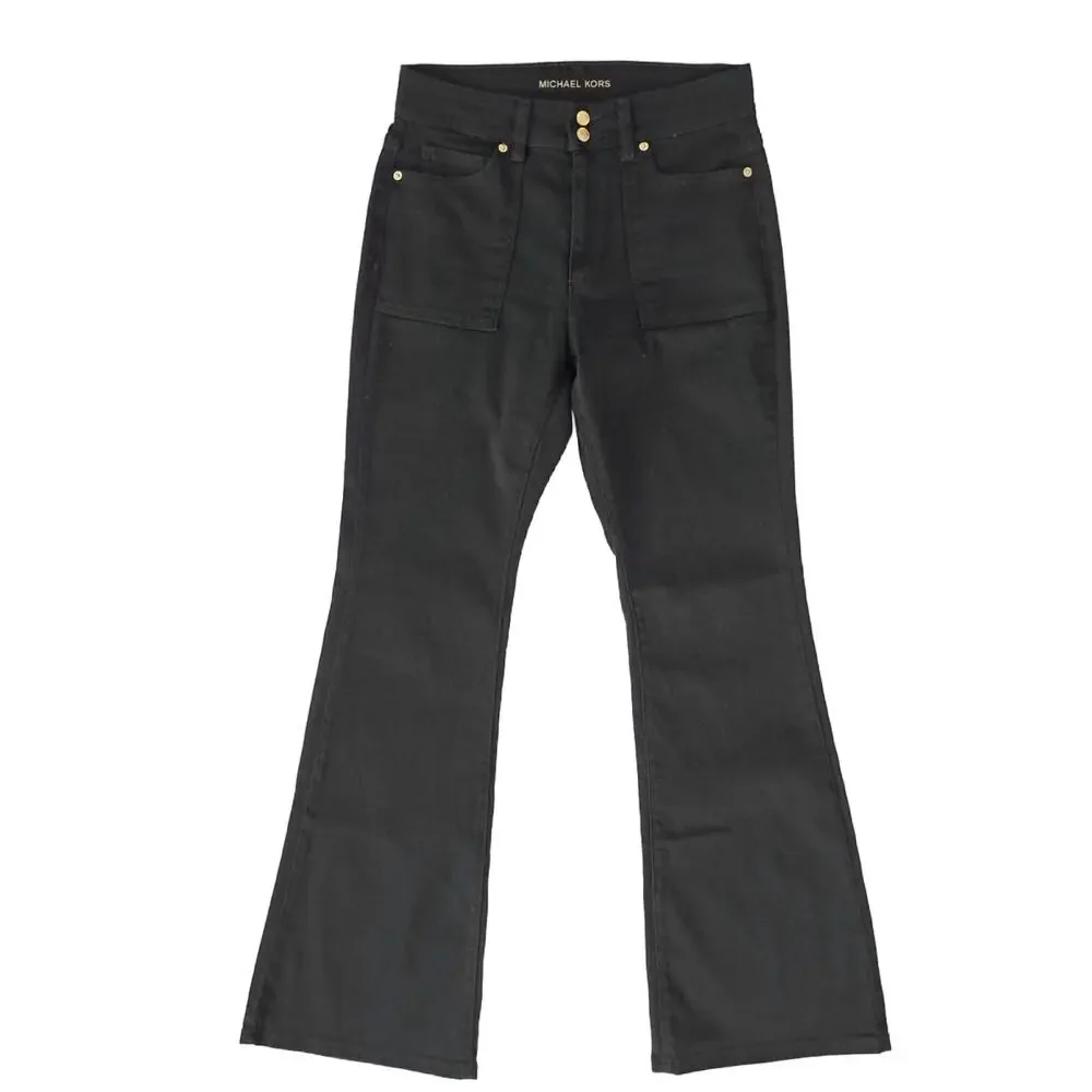 MICHAEL KORS Black High Waist Flare Jeans Size 6 x 32